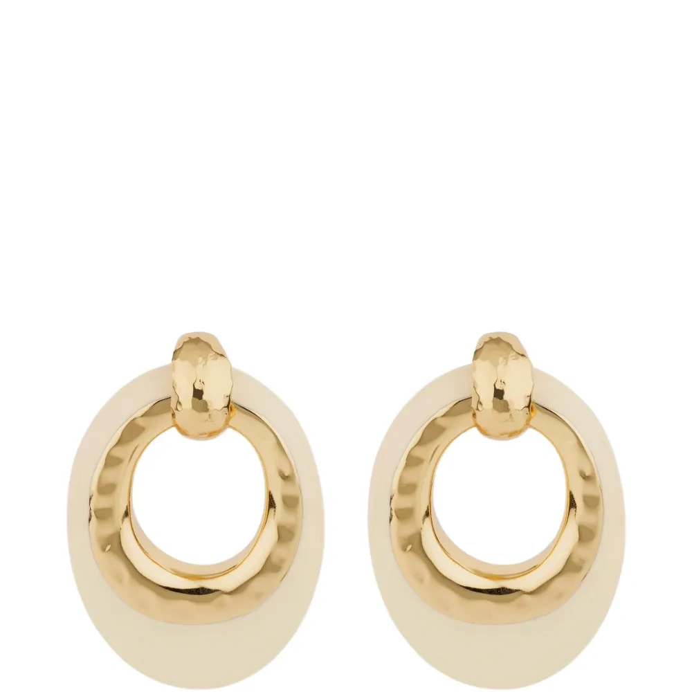 Маленькие серьги-кольца Selva с чеканкой