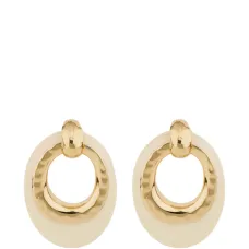 Маленькие серьги-кольца Selva с чеканкой