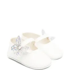 Балетки с украшением в виде бабочки