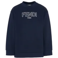 Свитшот с логотипом и круглым вырезом