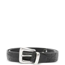 Ремень с тиснением под кожу крокодила