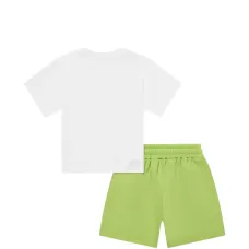 Комплект из футболки с логотипом и шортов на кулиске Комплект из футболки с логотипом и шортов на кулиске