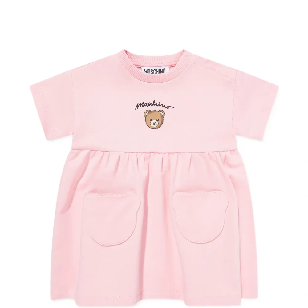 Платье с карманом и принтом "Тедди"