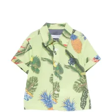 Топ с тропическим принтом