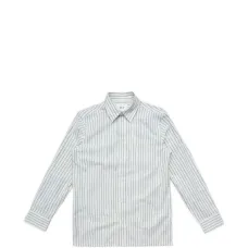 Рубашка в полоску с накладными карманами