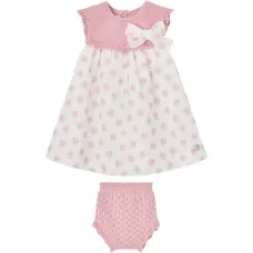 Платье с цветочным принтом и бантом