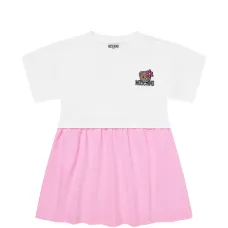 Платье с вышивкой в виде медведя