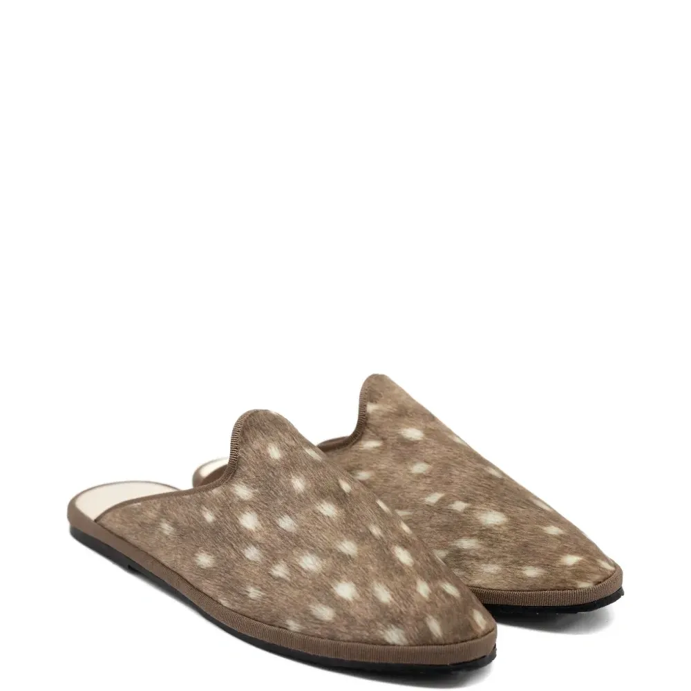 Мюли с принтом "олень"