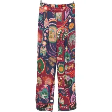 Брюки с принтом и эластичным поясом