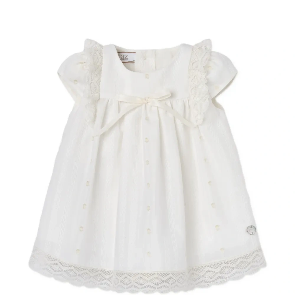 Платье с отделкой из кружева и бантом