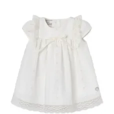 Платье с отделкой из кружева и бантом