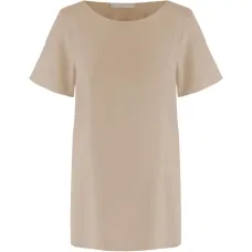 Шёлковая футболка с боковыми разрезами