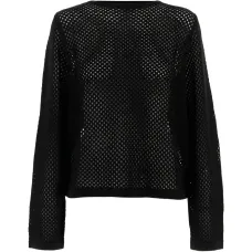 Геометрический ажурный свитер