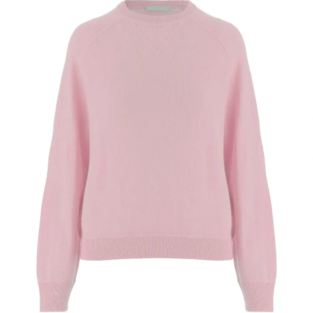 Вязаный свитер с круглым вырезом