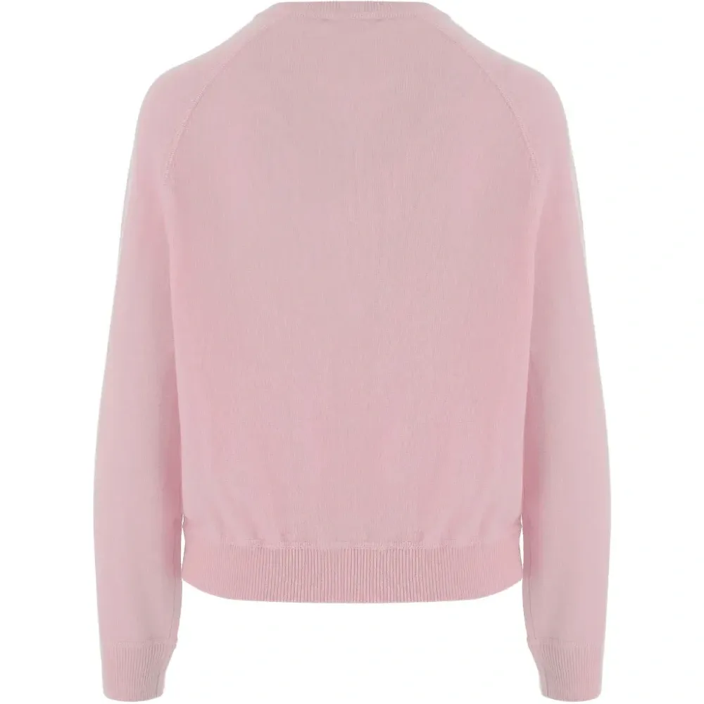 Вязаный свитер с круглым вырезом