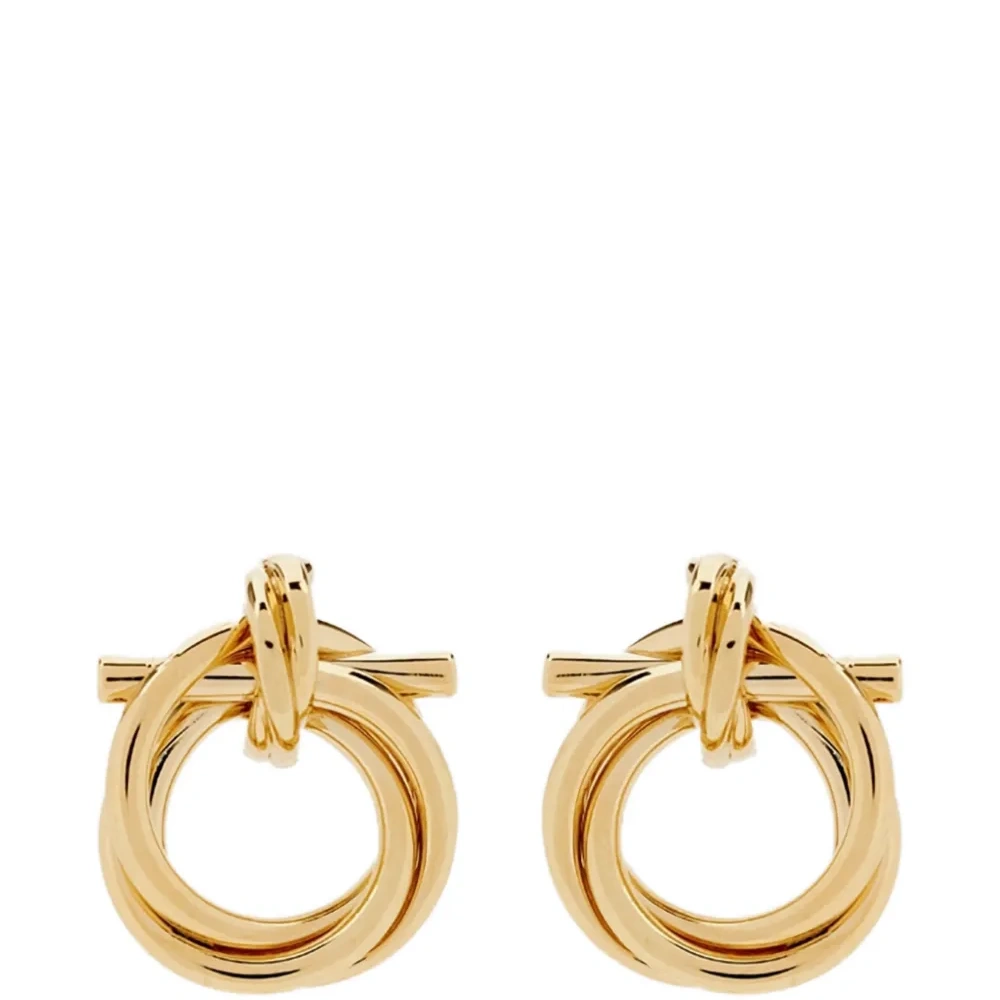 Серьги с круглыми узлами торшон