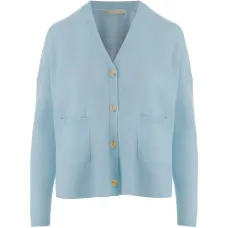 Кардиган с V-образным вырезом и накладными карманами Кардиган с V-образным вырезом и накладными карманами