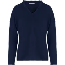 Свитер с бахромой на воротнике Свитер с бахромой на воротнике