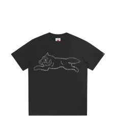 Футболка с кристаллами и графическим принтом, с круглым вырезом