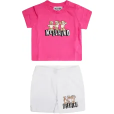 Комплект с футболкой и шортами с принтом медвежонка