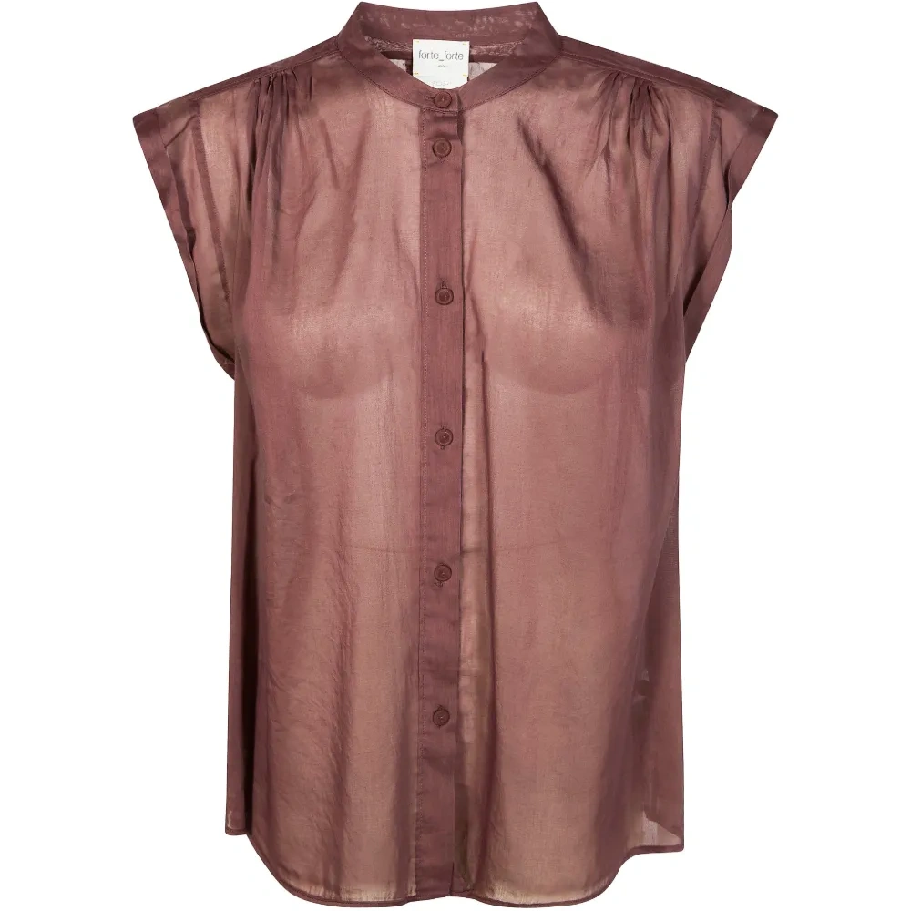 Рубашка на пуговицах с короткими рукавами-кепами