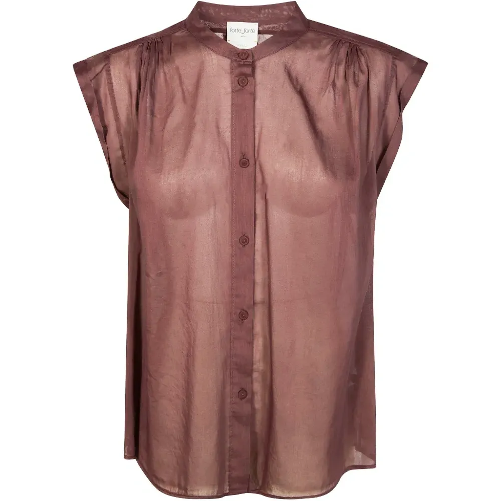 Рубашка на пуговицах с короткими рукавами-кепами