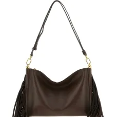 Мини-сумка Sfera с бахромой и шарообразными деталями на плечо