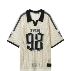 Футболка вязаная в открытую с цифрами