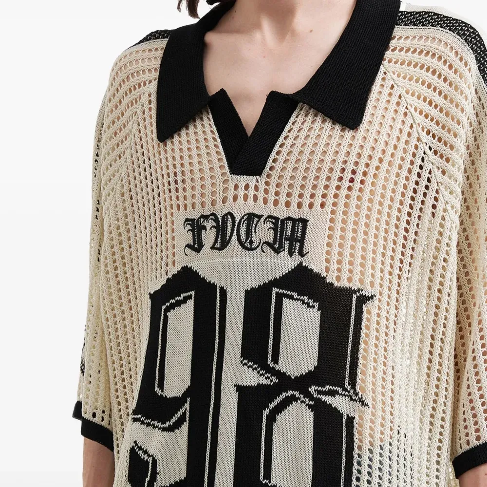 Футболка вязаная в открытую с цифрами