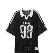 Футболка вязаная в открытую с цифрами