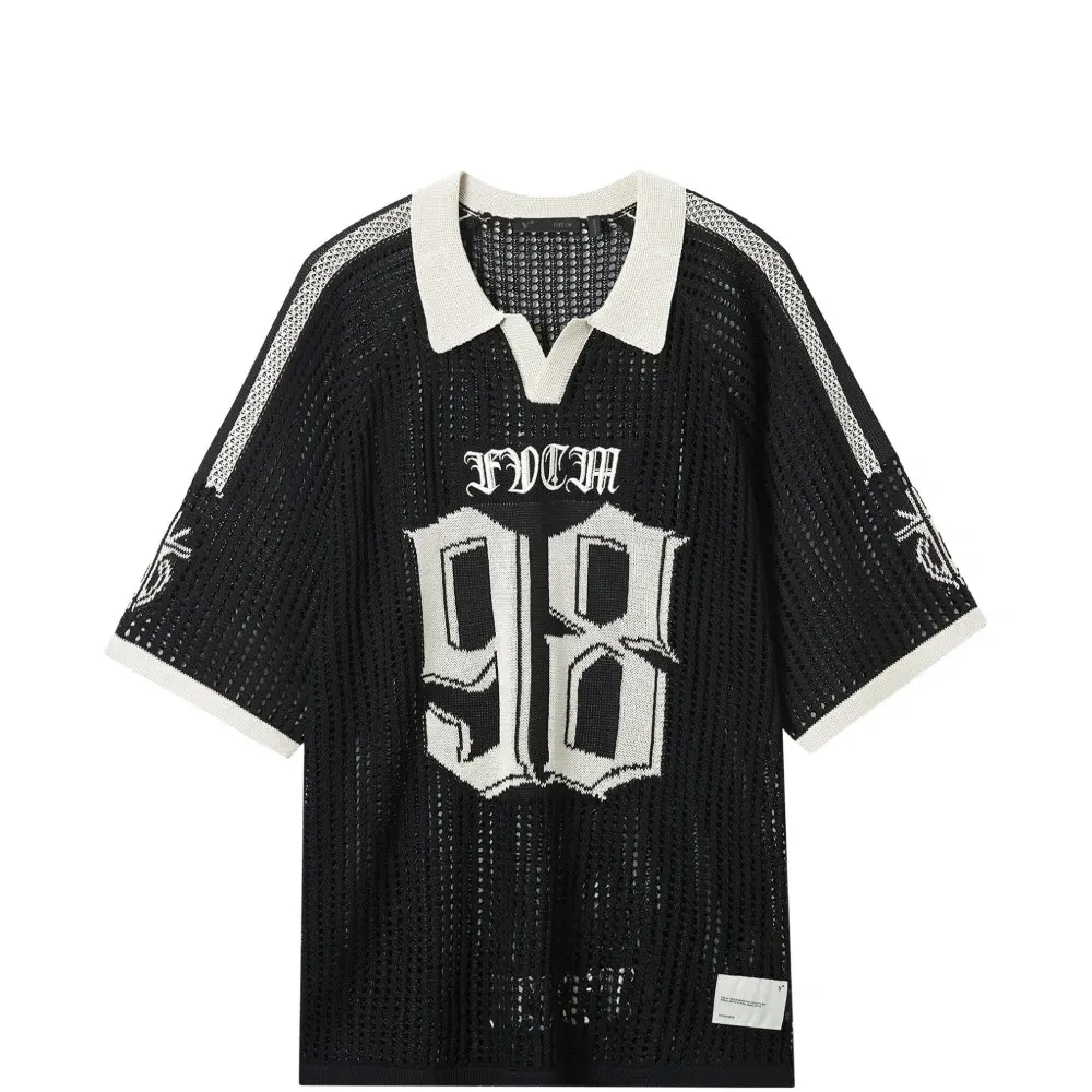 Футболка вязаная в открытую с цифрами