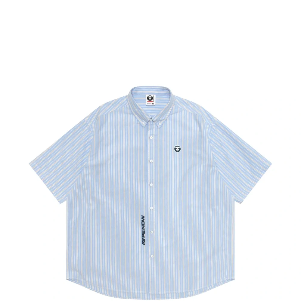 Рубашка в полоску с логотипом