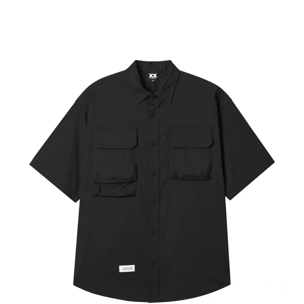 Рубашка с короткими рукавами и накладным карманом