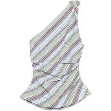 Блузка в полоску на одно плечо