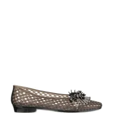 Балетки, украшенные бусинами