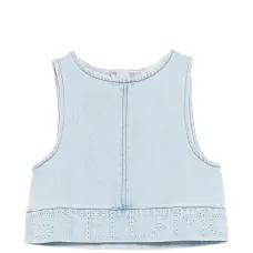 Джинсовый укороченный топ