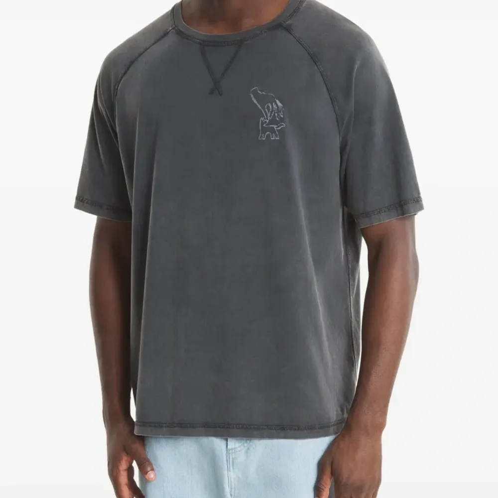 Футболка с принтом и круглым вырезом