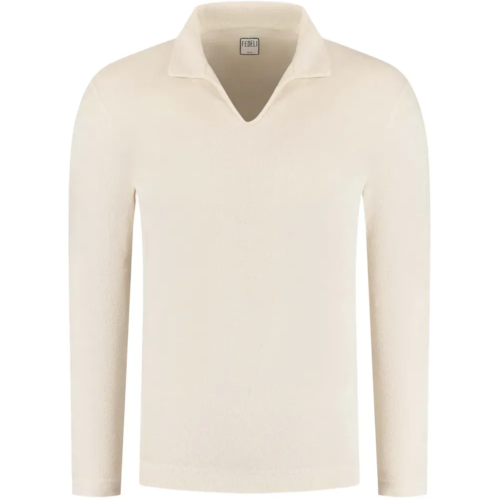 Рубашка поло с V-образным вырезом