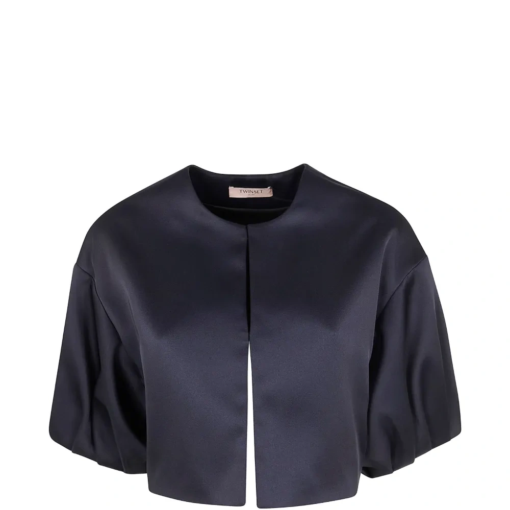 Укороченный жакет с короткими рукавами