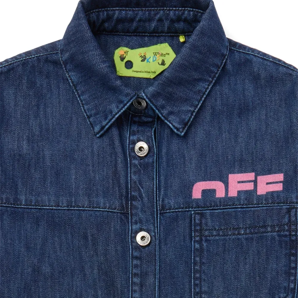 Джинсовое платье с логотипом