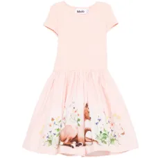 Платье Cissa в рубчик с цветочным принтом