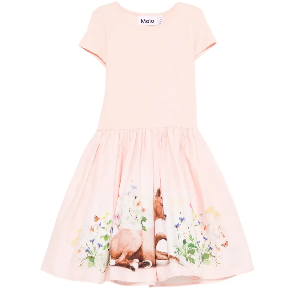 Платье Cissa в рубчик с цветочным принтом