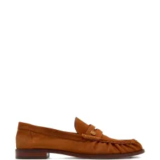 Лоферы с присборенной отделкой и нашивкой с логотипом Лоферы с присборенной отделкой и нашивкой с логотипом