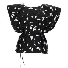 Блузка с принтом в виде листьев
