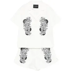 Комплект с шортами с цветочным принтом (набор из двух предметов)