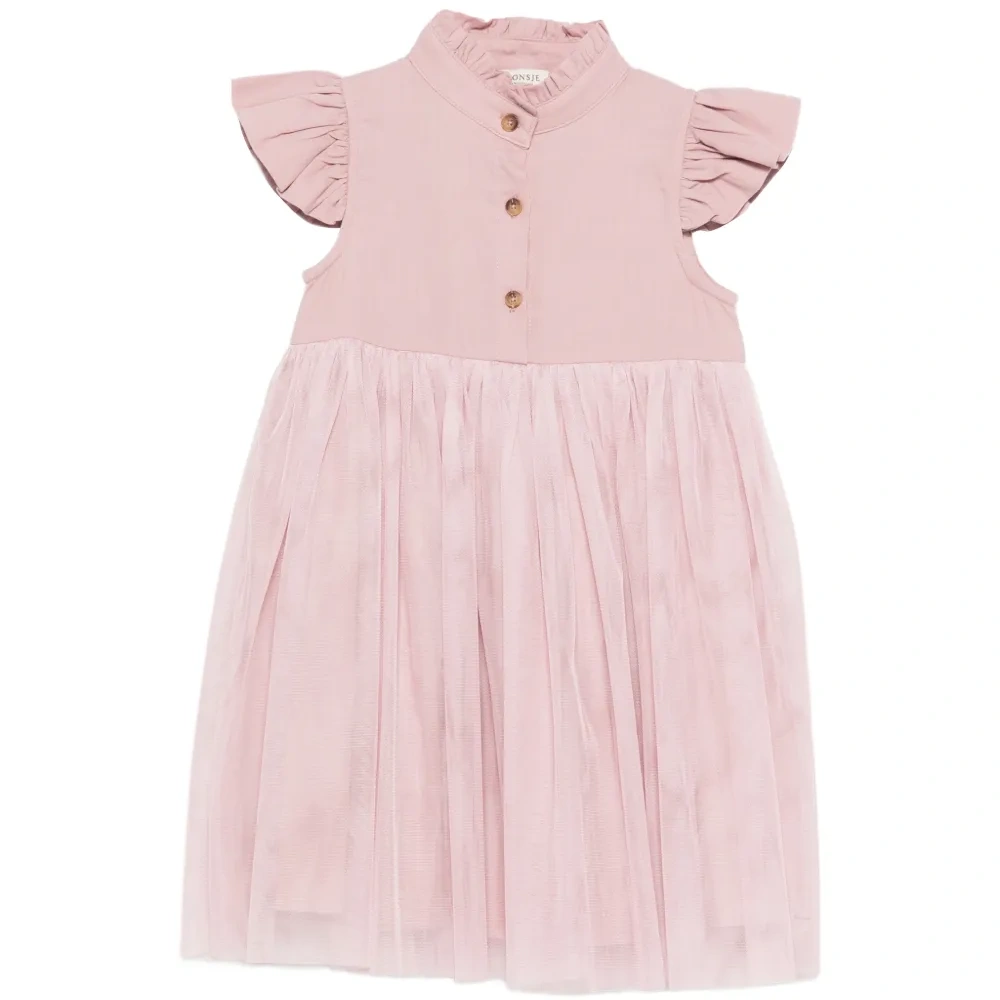 Платье Fleurance с оборками и высоким воротником