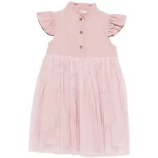 Платье Fleurance с оборками и высоким воротником