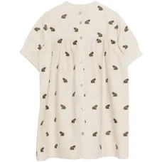 Платье с рукавами и принтом лягушек