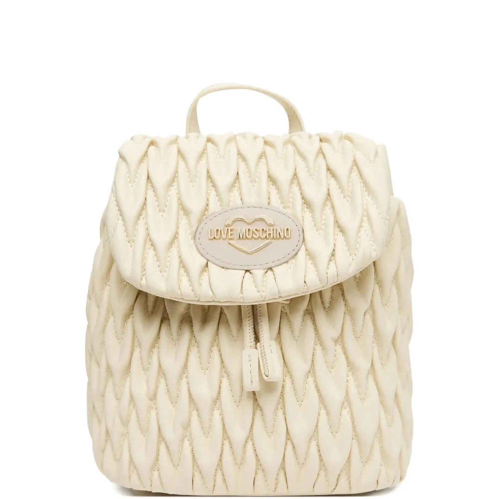 Стеганый рюкзак с логотипом в виде сердца