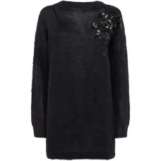 Мини-платье, украшенное пайетками